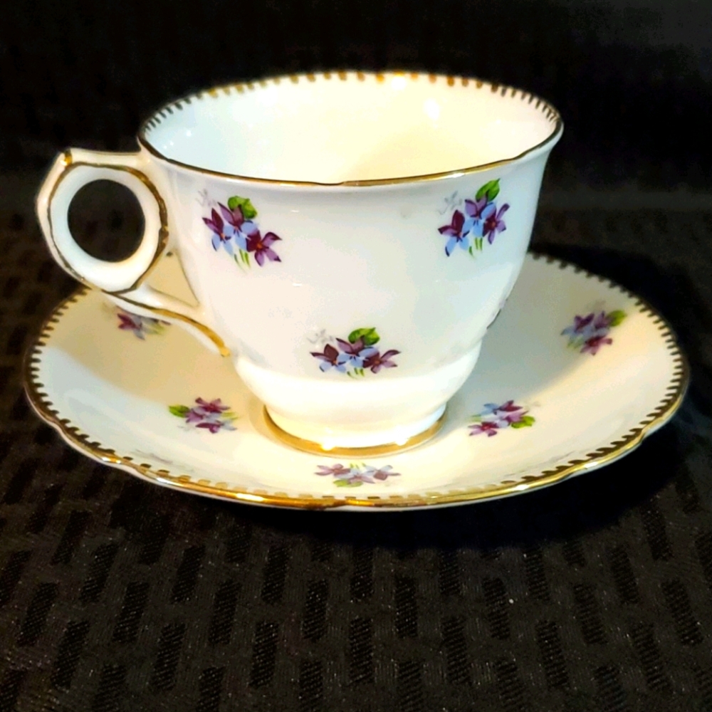 Royal Strafford Sweet Violet English Bone China Tea Cup and Saucer